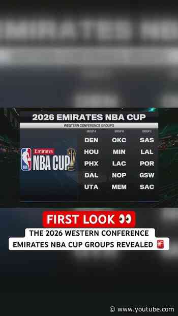 The @emirates NBA Cup Western Conference Groups reveal 🚨