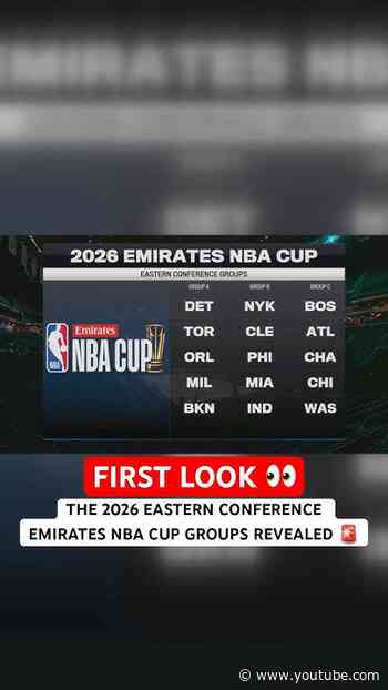 The @emirates NBA Cup 2026 Eastern Conference Groups reveal 🚨