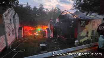 At least 4 displaced after fire rips through Waterbury home