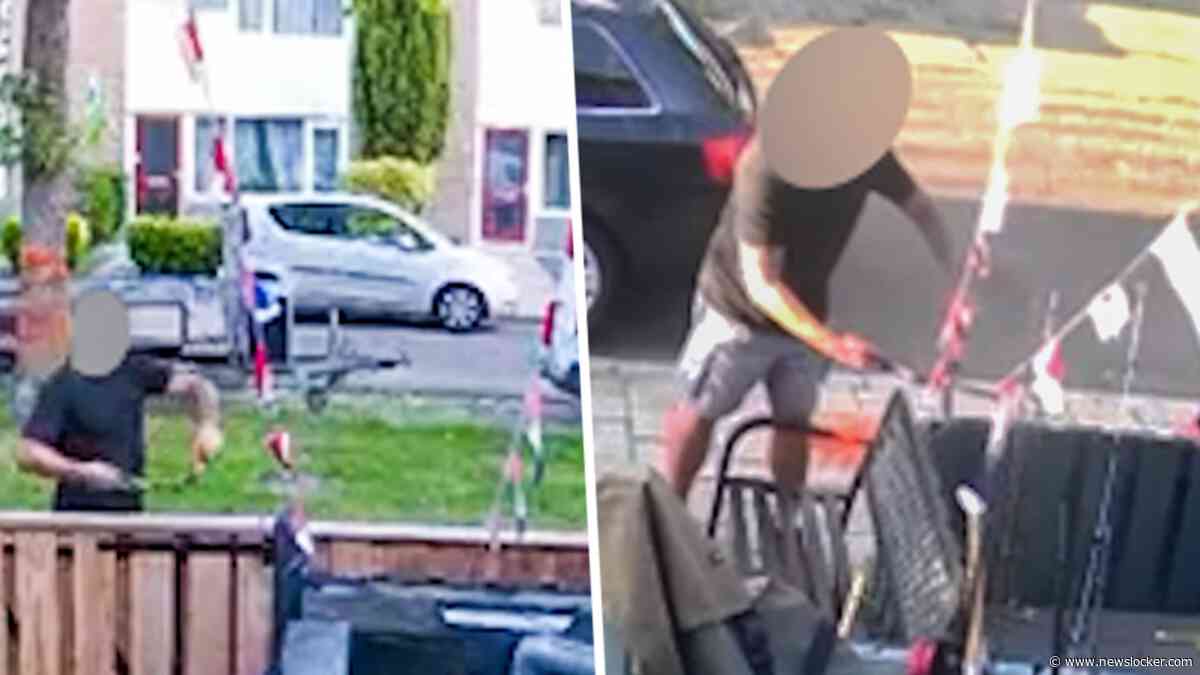 Vlaggetjesknipper gefilmd in Oranjestraat Zevenaar