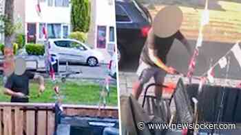 Vlaggetjesknipper gefilmd in Oranjestraat Zevenaar