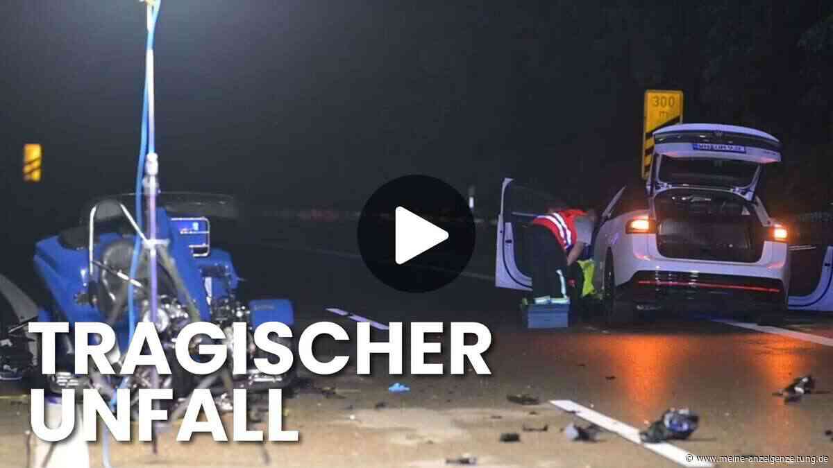 Tödlicher Unfall B29: Aquaplaning schleudert Auto auf Trike-Paar