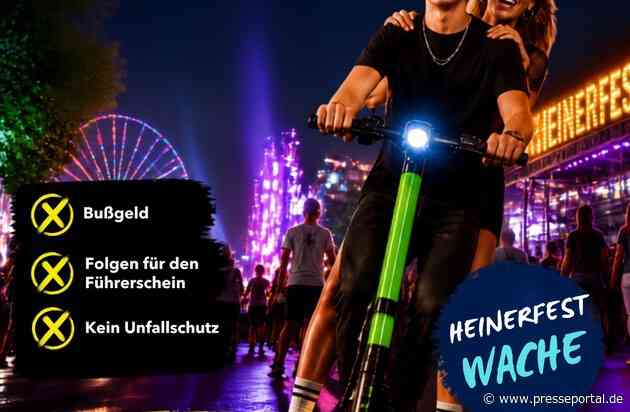 POL-DA: Südhessen/Darmstadt: "E-Scooter? Nur mit Plan. Regeln kennen. Sicher ankommen" - Polizeipräsidium Südhessen startet Präventionskampagne zum Heinerfest