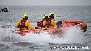 High tide warning as two people and pet dog rescued after being cut off at Saltburn