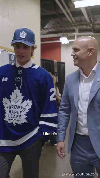 Gavin McKenna walk and talk with Ryan Leslie after being drafted first overall