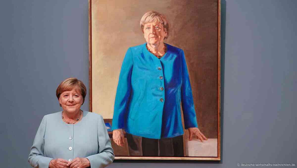Ex-Kanzlerin Merkel leuchtet: Porträt für Kanzlergalerie enthüllt