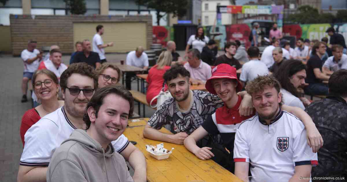 Supporters gather in Newcastle fan zone to watch England take on DR Congo in World Cup 2026 last 32