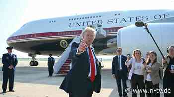 Geschenkter Jumbojet aus Katar : Trump startet Jungfernflug mit umstrittener neuer Air Force One