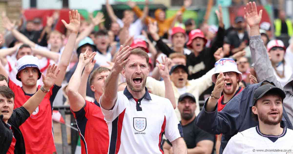The scenes in the Newcastle fan zone as DR Congo lead against England in the World Cup 2026 last 32