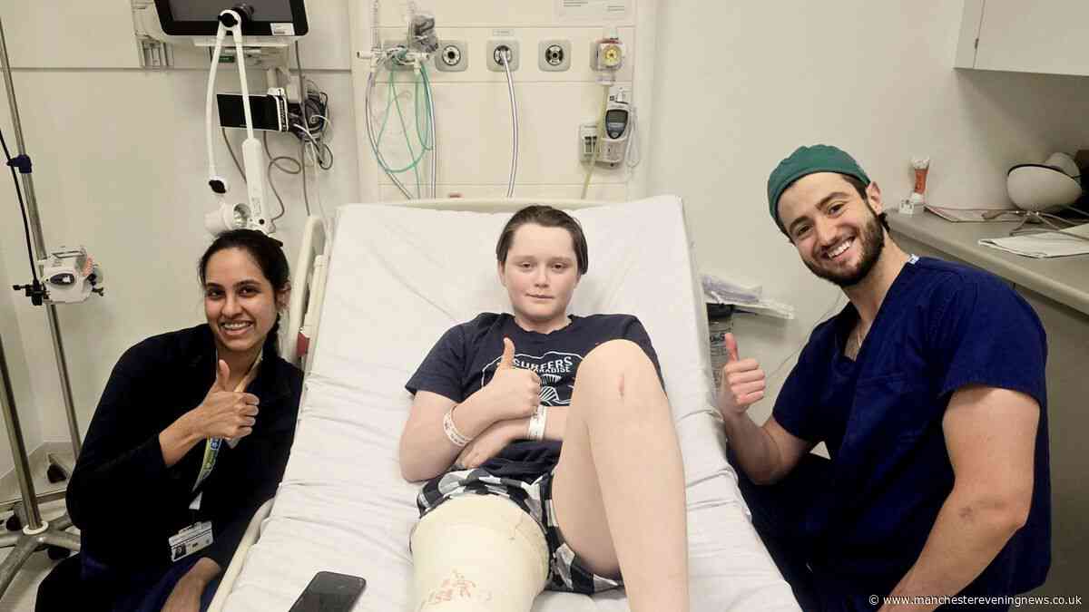 School boy, 14, nearly loses leg to flesh-eating disease after swimming in Cheshire lake