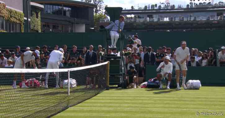 Nick Kyrgios swears at Wimbledon umpire over ‘dumb’ rule and asks for fine
