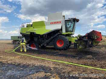 Hettenleidelheim – Mähdrescher in Brand geraten