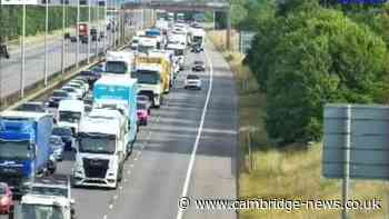 Two lanes closed on A1 after crash