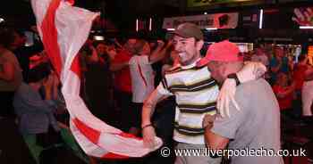 England supporters celebrate dramatic World Cup victory at BOXPARK Liverpool