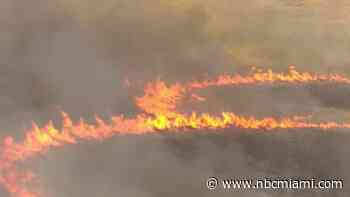 Brush fire burns thousands of acres in western Broward County, officials say