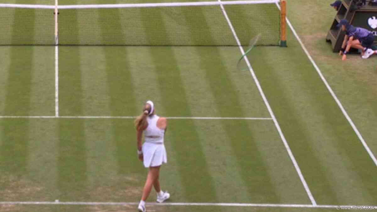 Wimbledon star launches racket in furious meltdown then breaks down in tears