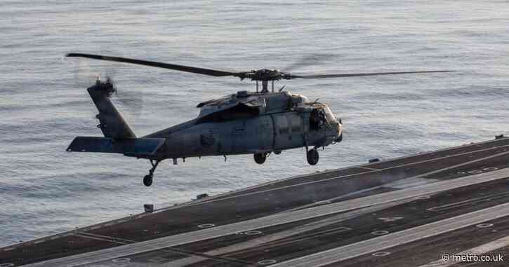 Crew member missing after US Navy helicopter crashes into Arabian Sea