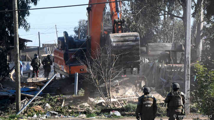 Día 2 del desalojo de la megatoma de San Antonio: 65% de avance y un nuevo detenido
