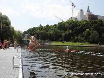 For Canada Day, I tested out the NCC’s new swimming dock beneath Parliament