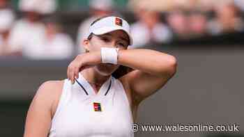 Wimbledon star bursts out crying after throwing racket in angry outburst on Centre Court