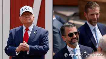 Trump jokes about having 'threesome' with his 'two beautiful' grown sons