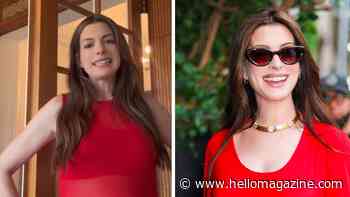 Pregnant Anne Hathaway pokes fun at wardrobe malfunction