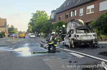 FFW Schwalmtal: Pkw-Brand in Amern - Fahrer bleibt unverletzt
