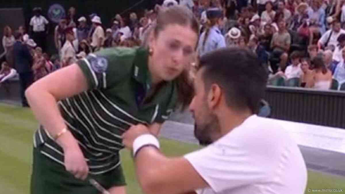 Novak Djokovic leaves Wimbledon ball kid 'terrified' with behaviour on Centre Court