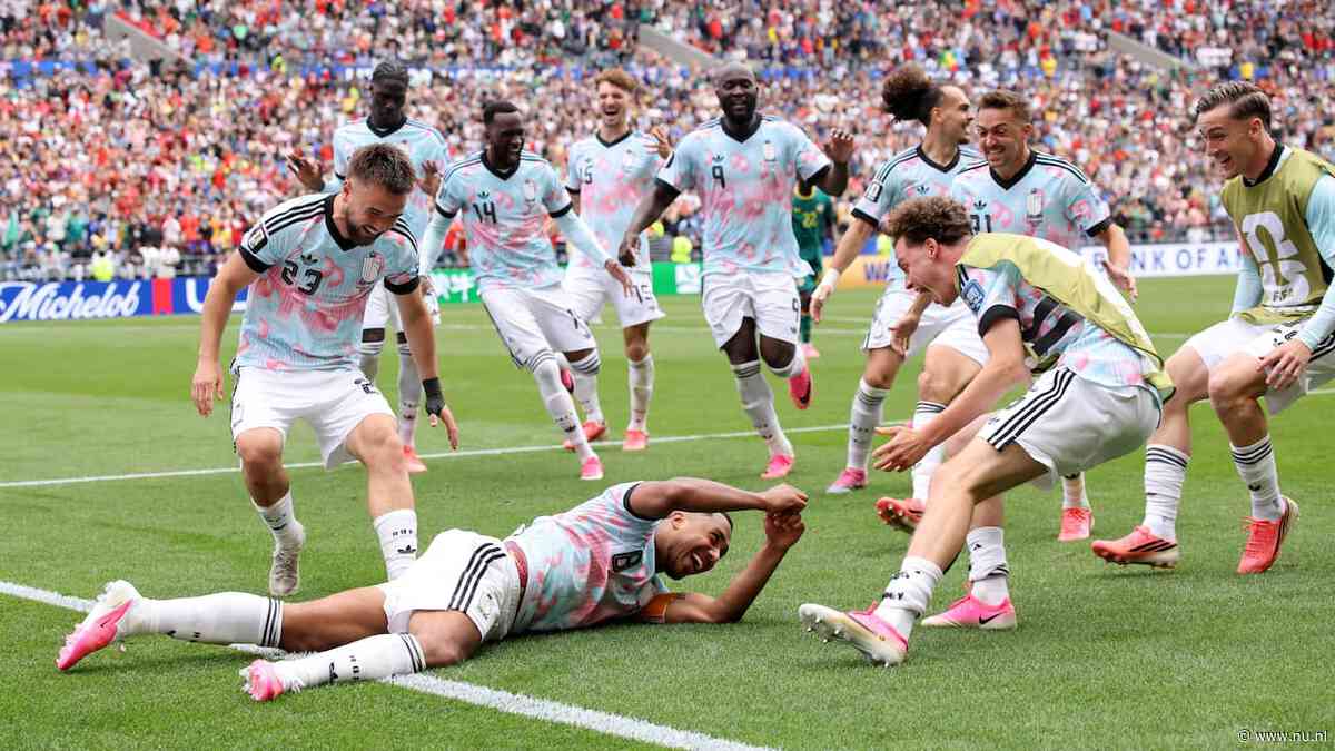 België voorkomt uitschakeling op WK met late goals en rake penalty in verlenging
