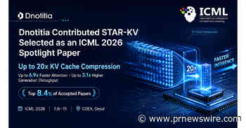 Dnotitia Unveils STAR-KV, Achieving UP to 20x KV Cache Compression, Selected as an ICML 2026 Spotlight Paper