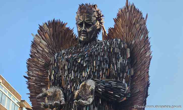 Shropshire Council welcomes the return of the Knife Angel to Shropshire to raise awareness of knife crime