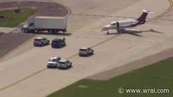 Small plane, truck crash at RDU delays dozens of flights
