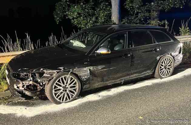 POL-NE: Fahrer wird bei Alleinunfall im Kurvenbereich Rommerskirchen / Eckum leichtverletzt - Fahrzeug Totalschaden