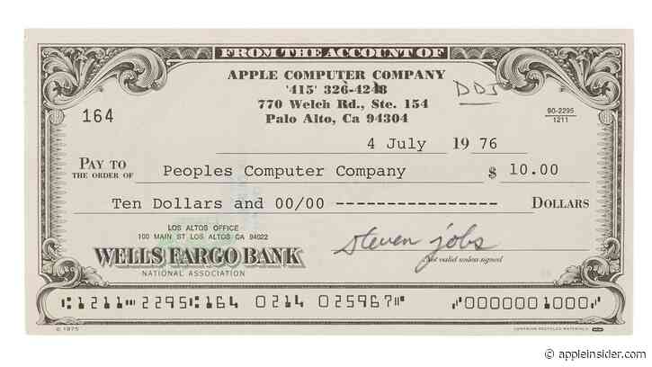 Steve Jobs' Bicentennial check captures the birth of Apple and the PC revolution