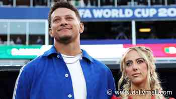 Fury erupts as USA star is controversially sent off and MISSES next World Cup game as Brittany Mahomes slams 'bulls***' call
