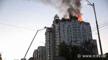 Hochhaus in Flammen: Kiew erlebt eine der schlimmsten Nächte seit Kriegsbeginn