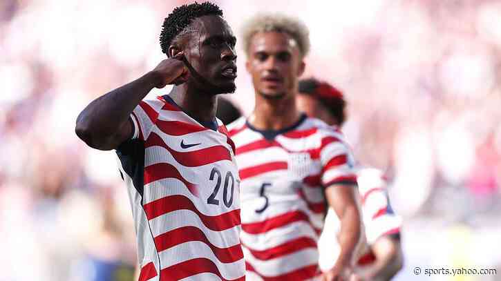 Balogun scores and is sent off as USA reach last 16