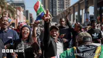 Thousands of anti-migrant protesters march in South Africa amid heavy police presence