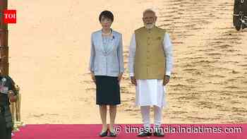 Japanese PM Sanae Takaichi meets PM Modi, receives ceremonial welcome at Rashtrapati Bhawan