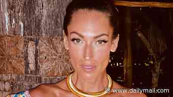 Aussie socialite raises eyebrows with her deep mahogany tan after baking in the sun for four hours in oil