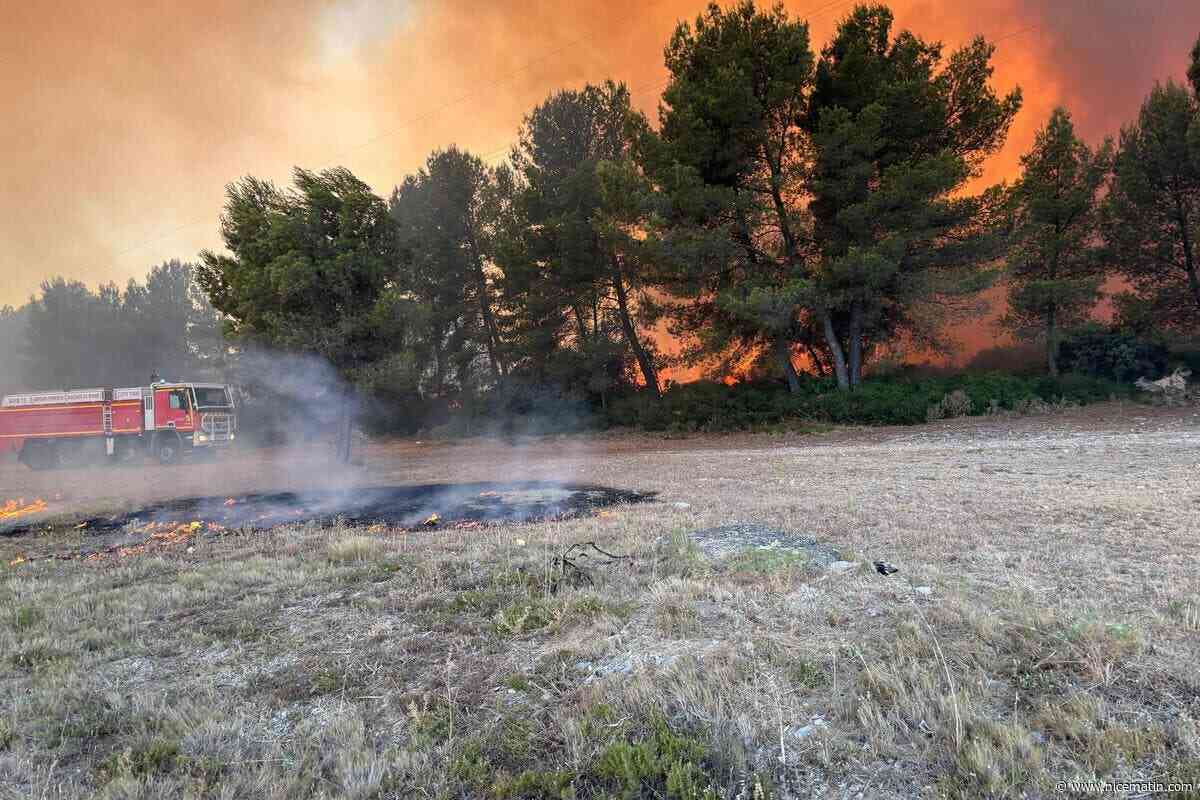 360 pompiers, 22 des 25 massifs forestiers fermés : deux incendies se déclarent au nord de Marseille, attisés par les vents et les fortes chaleurs
