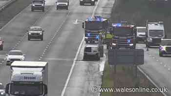 Car fire on M4 causes delays - live updates