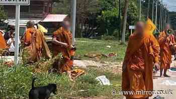 Eight Buddhist monks dead and 13 injured as 'stolen' truck slams into Thailand procession