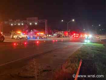 Tractor-trailer crash shuts down part of I-85 near Guess Road in Durham