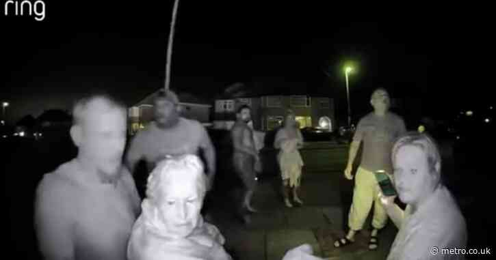 Neighbours save gran, 87, from house fire filmed on doorbell camera