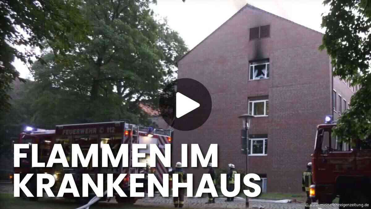 Zwei Tote bei Klinikbrand nahe Schwerin – Flammen schlagen aus Dach