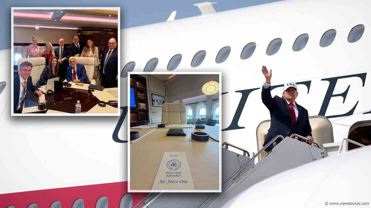 Zo ziet Trumps nieuwe Air Force One er van binnen uit: gouden lampen, stoelmassage, maar ook een broodje ham/kaas