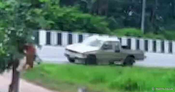 Boy, 11, crashes pick-up into line of 34 Buddhist monks killing eight