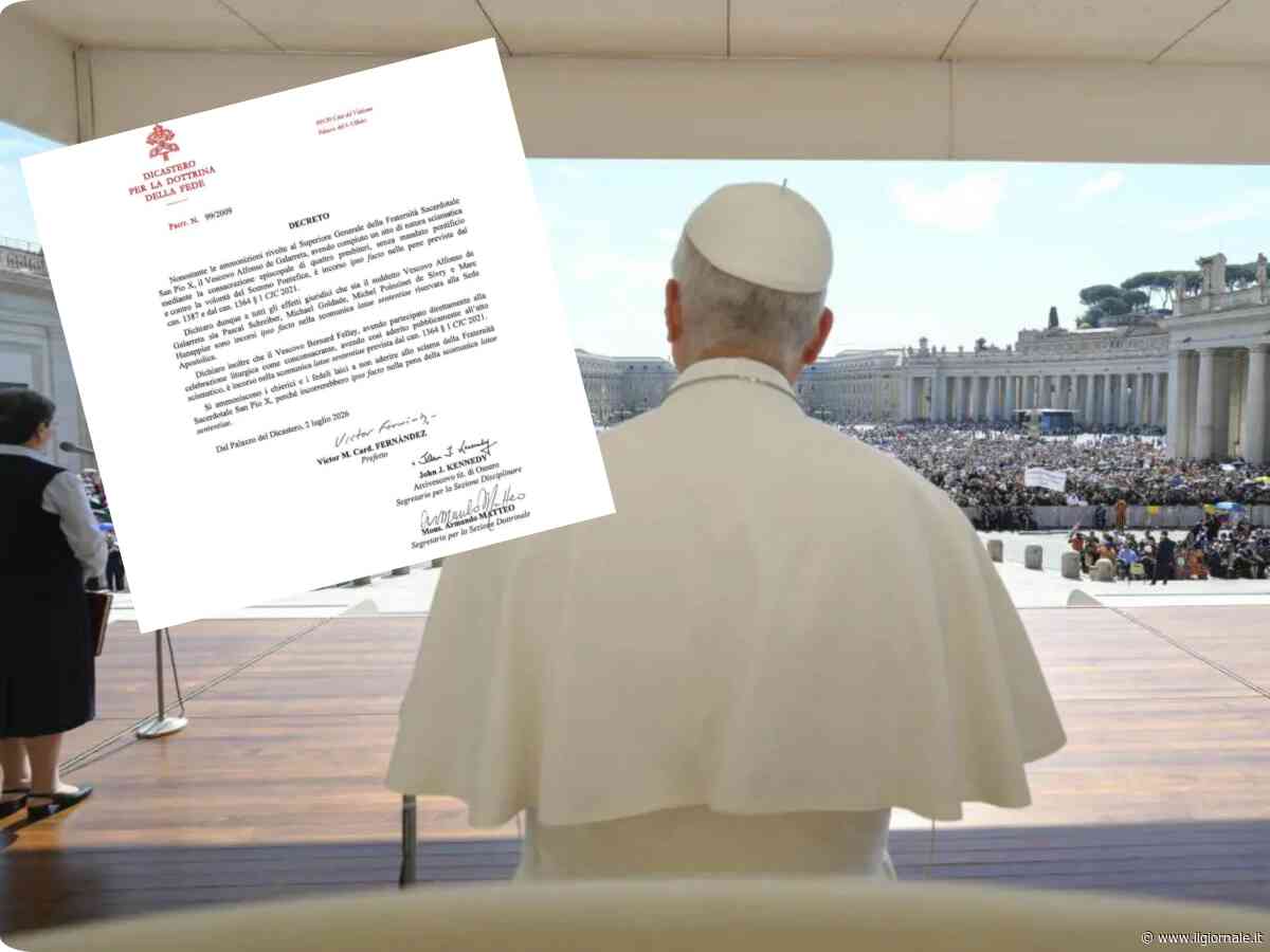 Il Vaticano scomunica i lefebvriani: il decreto. Ecco le conseguenze