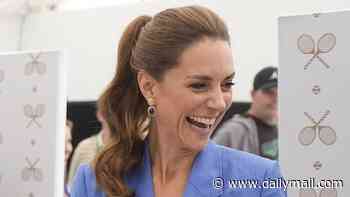 Kate surprises fans in the Wimbledon queue to hand out tickets as she appears in SW19 for first time at this year's championships 